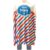 Detreu – Friseurumhang Cream Blue/Red Strip – 135×145