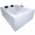Freistehende Doppelbadewanne 180×130 cm, groß, für 2 Personen, glasfaserverstärktes Sanitäracryl, Caribia DYNASTY XL Badewanne, Made in Germany