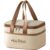 INF Isolierte Lunchbag – Oxford-Gewebe mit Aluminiumfolie, wasserdichte Thermotasche, 24.5cm x 17cm x 15cm Beige